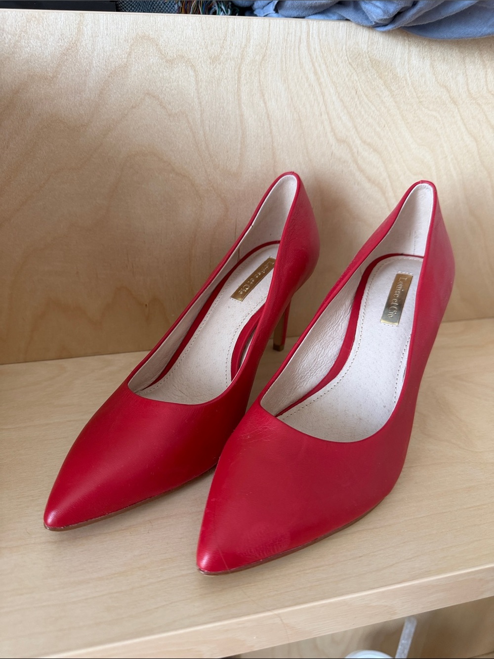 Louise et Cie Red Pointed-Toe Stiletto Pumps